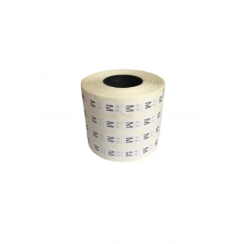 M Beden Yapışkanlı Etiket - Sticker ( 5000 Adet )