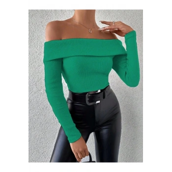 Kadın Kaşkorse Kumaş Madonna Yaka Kazak