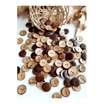 Ahşap Cocanat Düğme 10lu Paket 20 Mm