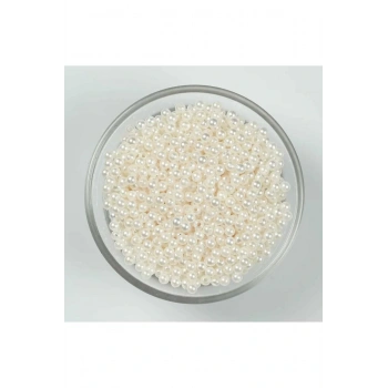 Krem Lüks Plastik İnci 8mm (100gr,~450 Adet)