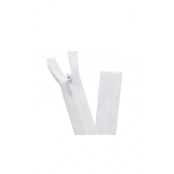 Beyaz Gizli Fermuar 50 cm