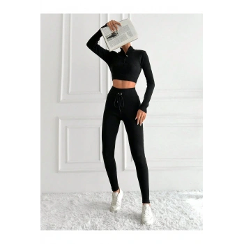 KAŞKORSE KUMAŞ PARMAK GEÇMELİ FERMUARLI TAYTLI TAKIM