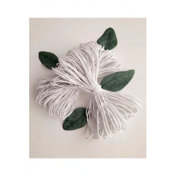 Beyaz Ince Fitil Lastik Takribi 20 Mt.