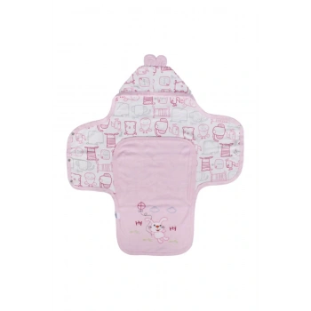 Unisex Pembe Renkli Hayvan Desenli Kundak Battaniye