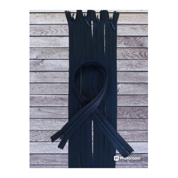 40 CM GİZLİ FERMUAR SİYAH 5 ADET