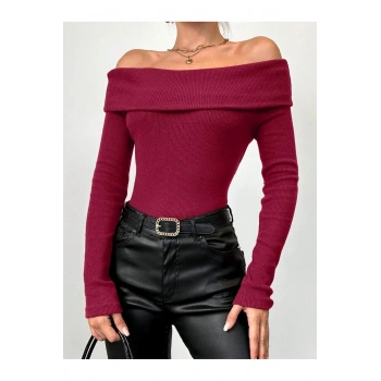 Kadın Madonna Yaka Kazak