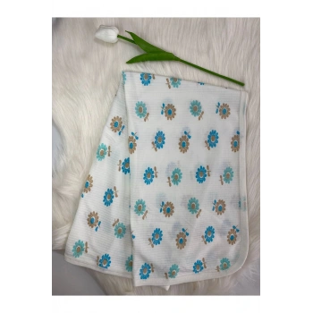 Fitilli Desenli Tek Katlı Bebek Battaniyesi