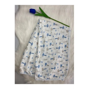 Fitilli Desenli Tek Katlı Bebek Battaniyesi