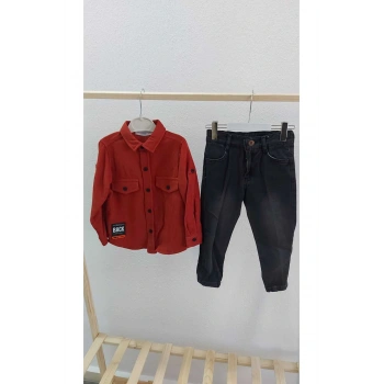 KADİFE GÖMLEK ERKEK ÇOCUK TAKIM