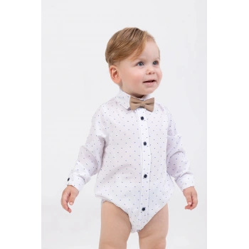 Yaprak Desenli Salopetli 4lü Erkek Çocuk Zıbın Takım