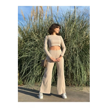 Kadın Raporlu İspanyol Paça Alt-Üst Takım