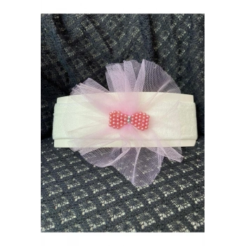 Bebek Bandana 0-24 Ay İşlemeli Dantelli Tasarım