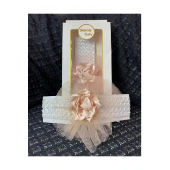 Bebek Bandana 0-24 Ay İşlemeli Dantelli Tasarım