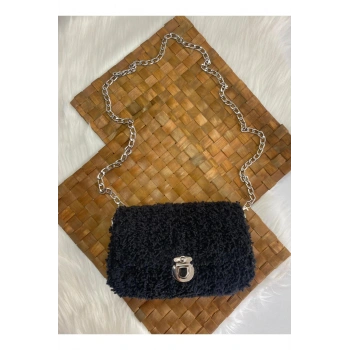 Kadın El Yapımı Klipsli Omuz Çantası