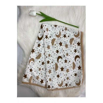 Fitilli Desenli Tek Katlı Bebek Battaniyesi