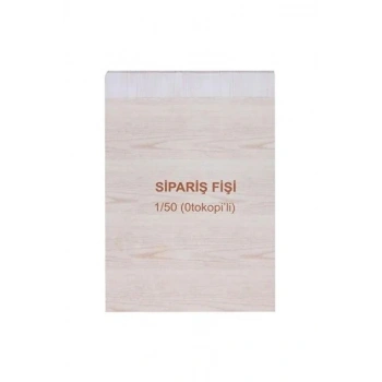 Sipariş Fişi  9.5 X14 Cm Boyutlarında Otokopili 2 Nüsha 50 Asıl 50 Suret 1/50