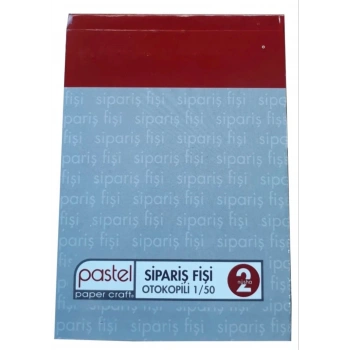 Sipariş Fişi 14x20 Cm Boyutlarında A5 Otokopili 2 Nüsha 50 Asıl 50 Suret 2/50