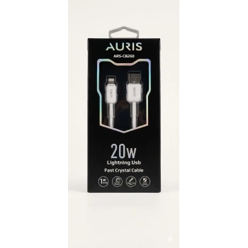 AURIS CB260 20W Type-C Kristal Hasır Kablo Beyaz