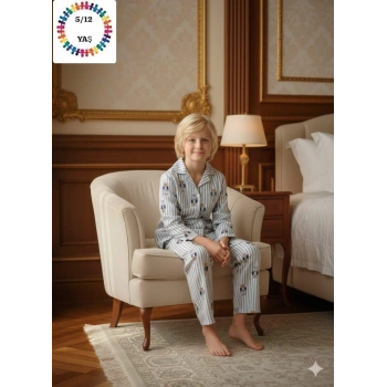 Çocuk  Çizgili Pijama Takımı