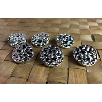 GOLD DÜĞME 48 BOY (30,5MM) GÜMÜŞ - 5 ADET