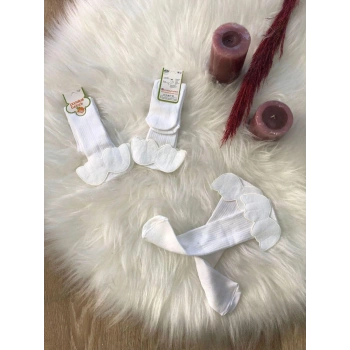 KIZ ÇOCUK MELEK KANATLI DİZALTI ÇORAP 3LÜ 1/5 YAŞ