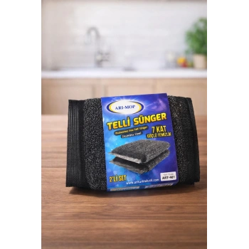 Paslanmaz İnox Telli Sünger 2Lİ Set