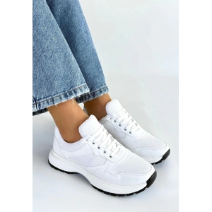 Slar Beyaz Cilt Bağcıklı Spor Ayakkabı