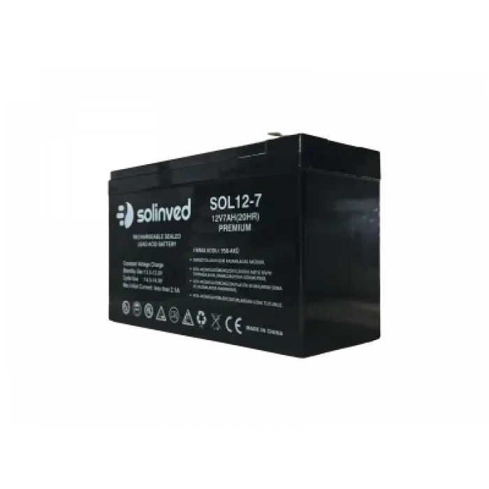 SOLİNVED 12V 7 AH Ups Ve Alarm Aküsü (Premium)