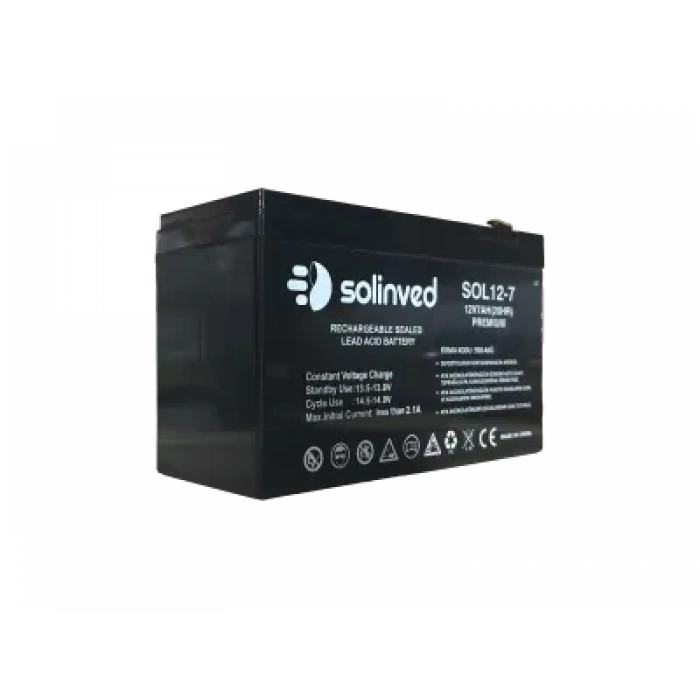 SOLİNVED 12V 7 AH Ups Ve Alarm Aküsü (Premium)