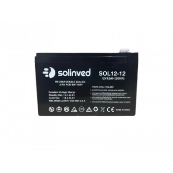 SOLİNVED 12V 12AH Ups Ve Alarm Aküsü