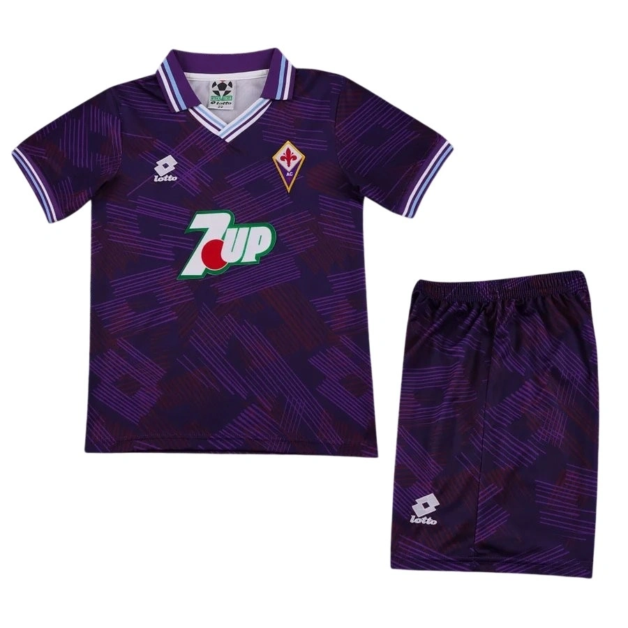 Fiorentina 1992-1993 Retro Çocuk Forma & Şort Seti Home