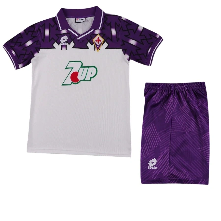 Fiorentina 1992-1993 Retro Çocuk Forma & Şort Seti Away