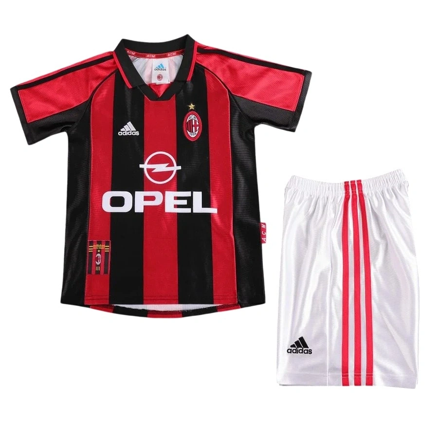 Milan 1998-1999 Retro Çocuk Forma & Şort Seti Home