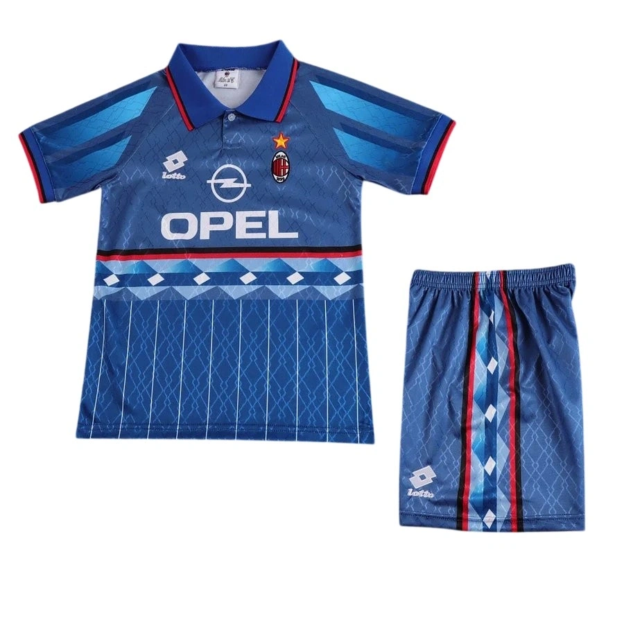Milan 1995-1996 Retro Çocuk Forma & Şort Seti Away