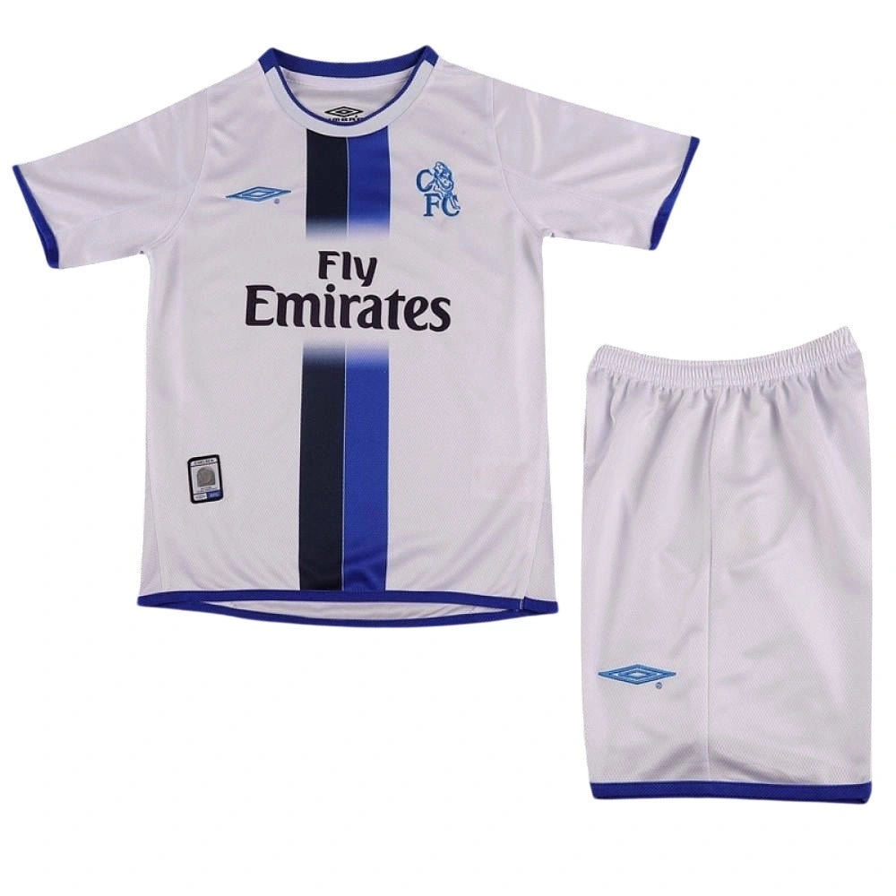 Chelsea 2003-2005 Retro Çocuk Forma & Şort Seti Away
