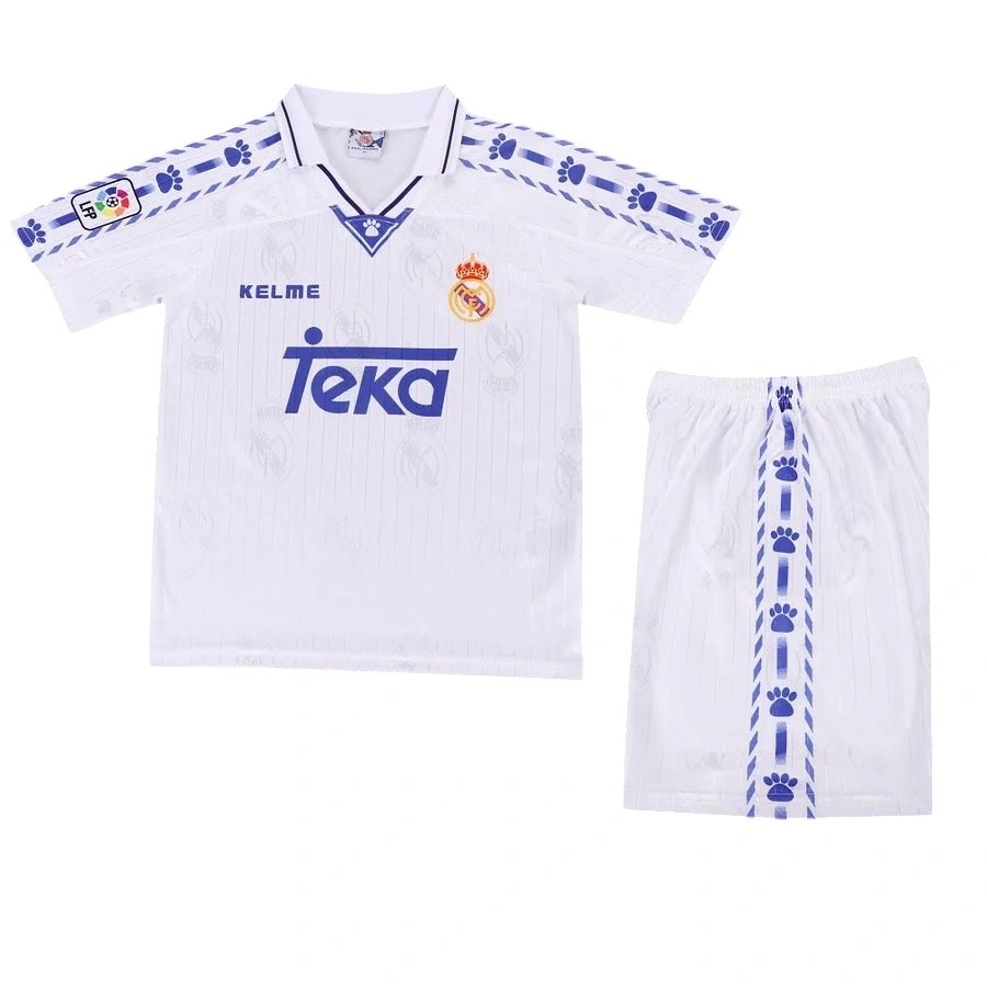 Real Madrid 1996-1997 Retro Çocuk Forma & Şort Seti Home