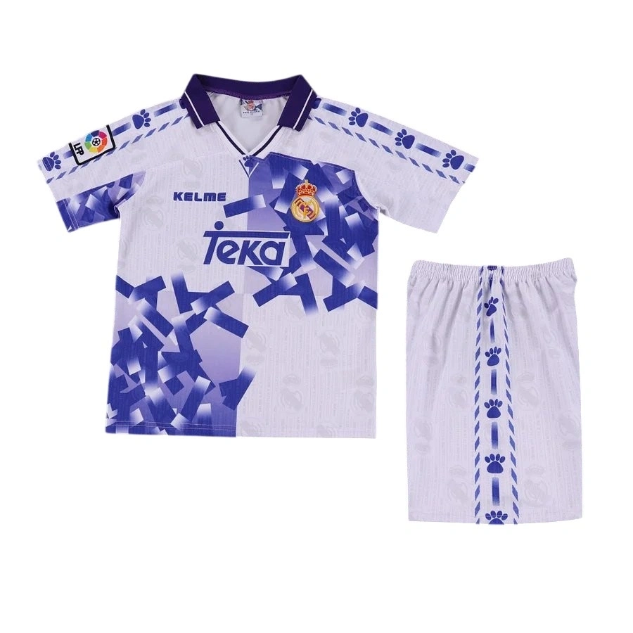 Real Madrid 1996-1997 Retro Çocuk Forma & Şort Seti Away