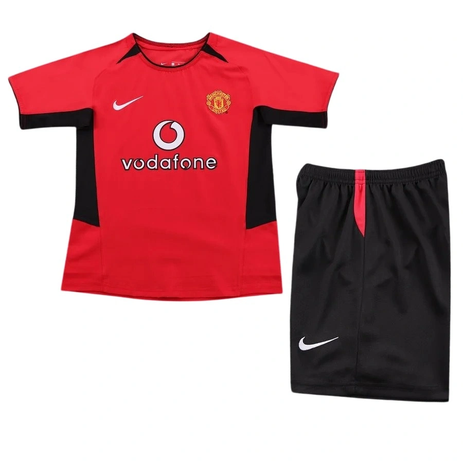 Manchester United 2002-2004 Retro Çocuk Forma & Şort Seti Home