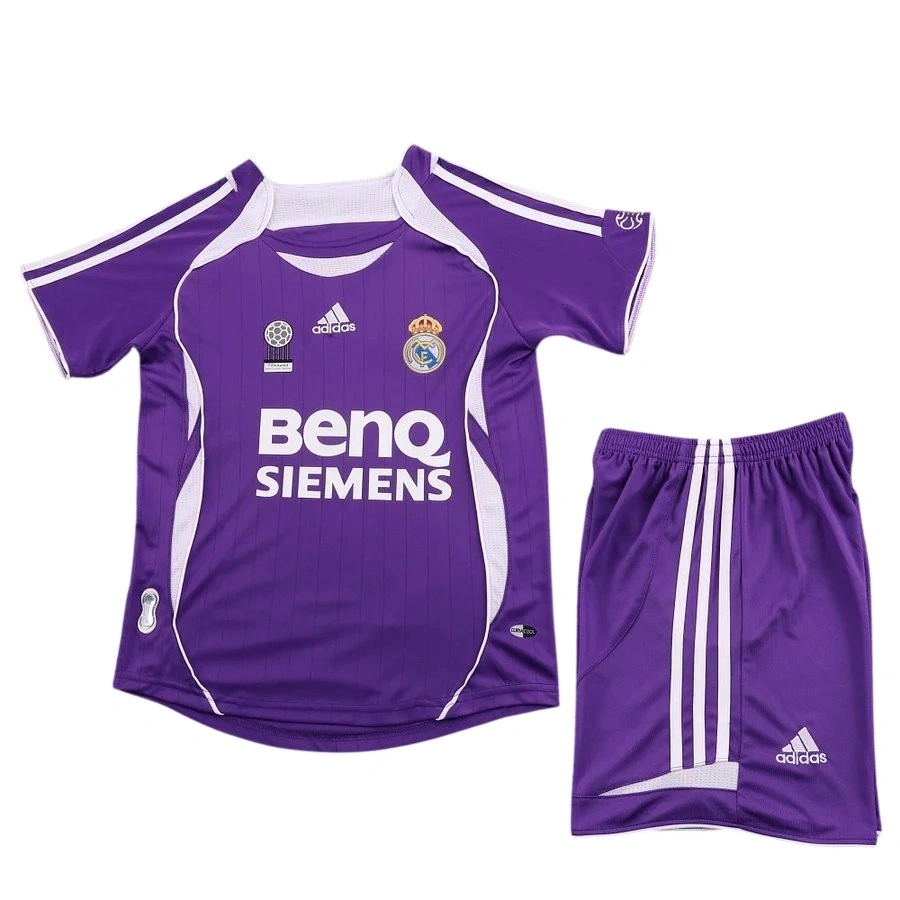 Real Madrid 2006-2007 Retro Çocuk Forma & Şort Seti Away