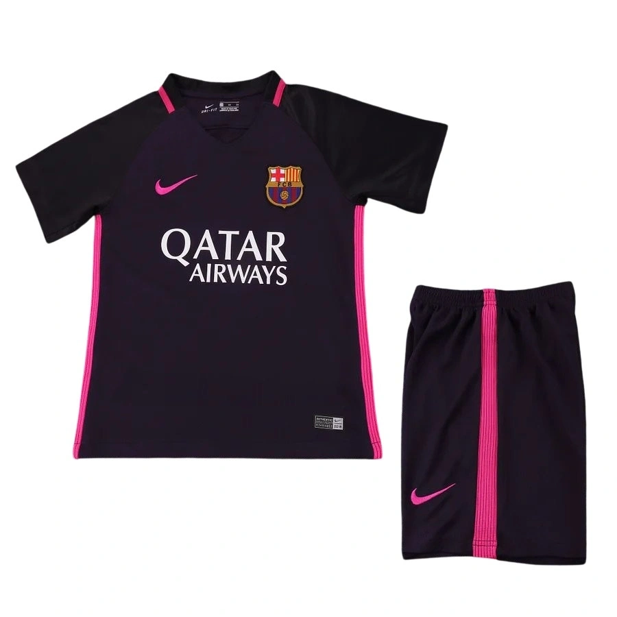 Barcelona 2016-2017 Retro Çocuk Forma & Şort Seti Away
