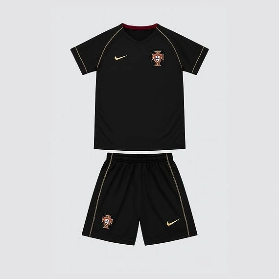 Portekiz 2006 Retro Çocuk Forma & Şort Seti Away