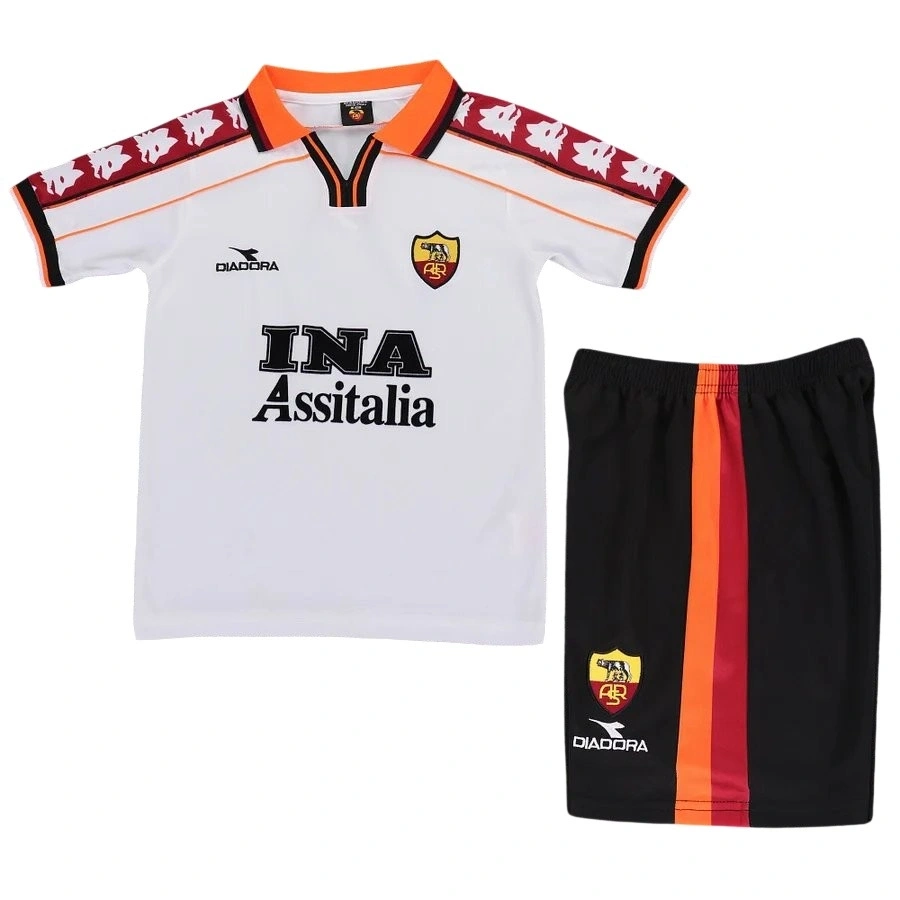 Roma 1998-1999 Retro Çocuk Forma & Şort Seti Away