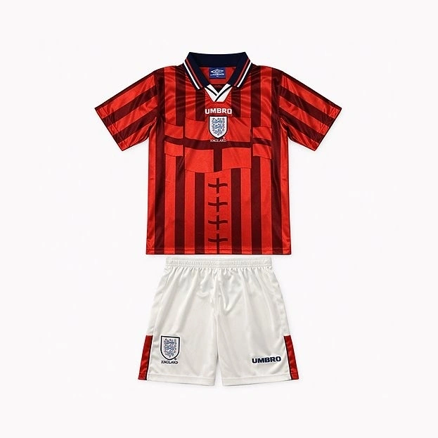 İngiltere 1998 Retro Çocuk Forma & Şort Seti Away