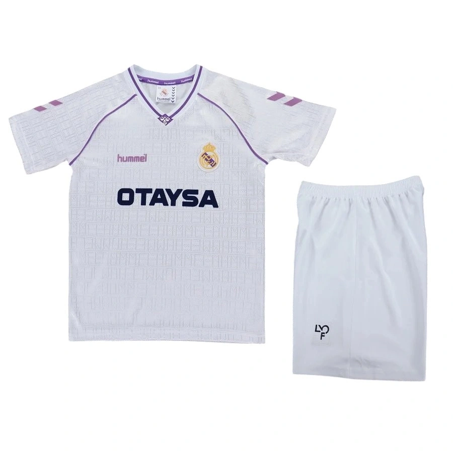 Real Madrid 1990-1992 Retro Çocuk Forma & Şort Seti Home
