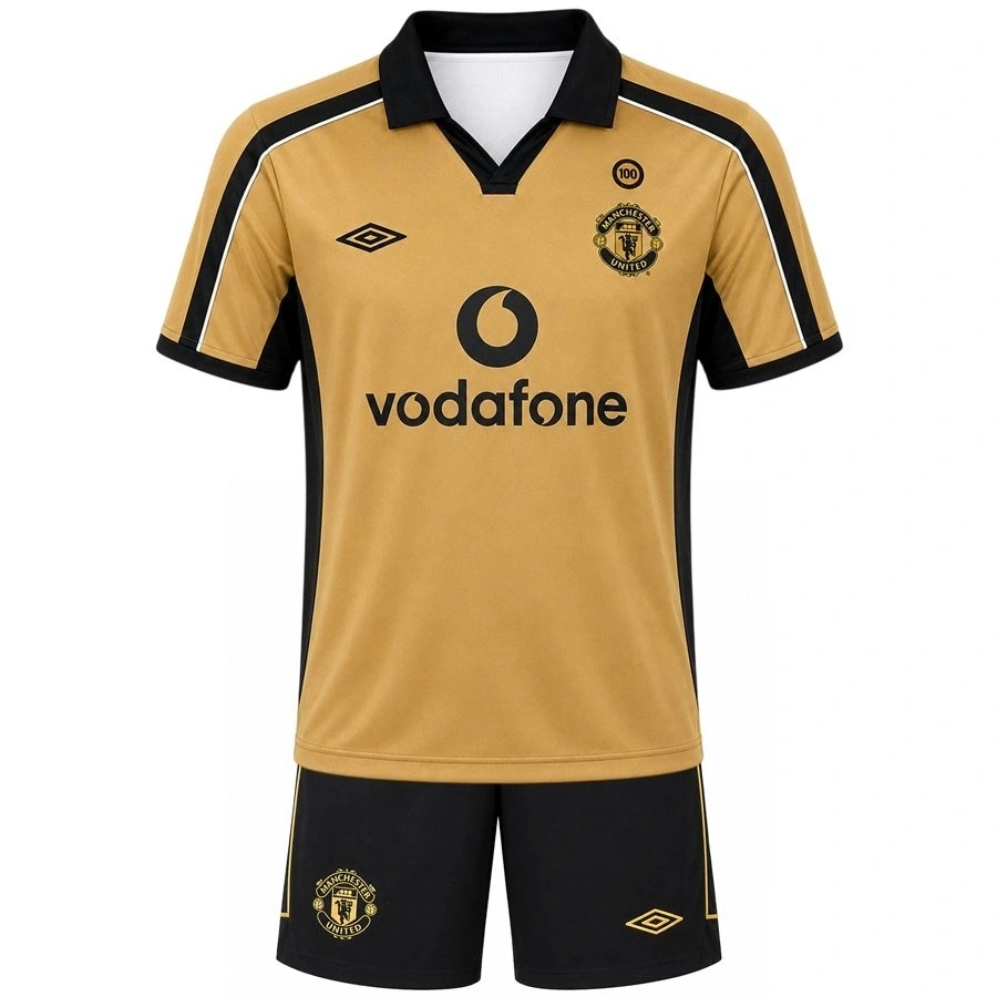 Manchester United 2001-2002 Retro Çocuk Forma & Şort Seti