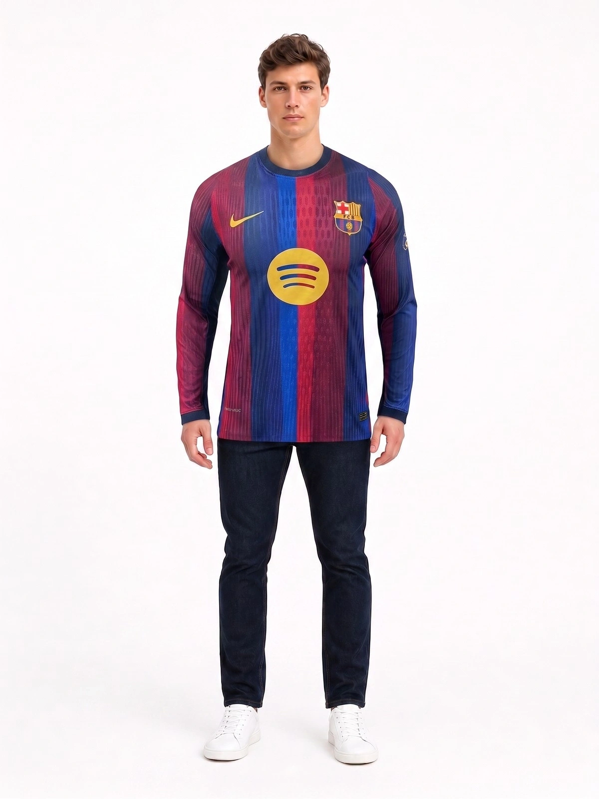 Barcelona 2026-2027 Profesyonel Maç Forması Uzun Kol - Home