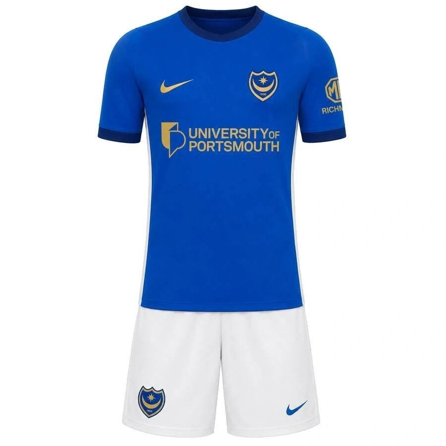 Portsmouth 2026-2027 Çocuk Forma & Şort Seti Home