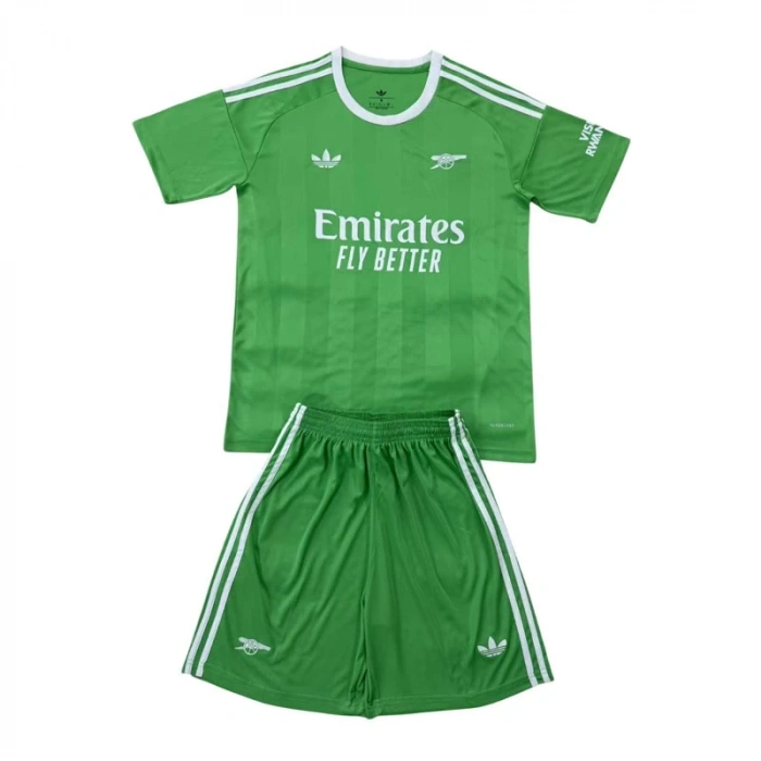 Arsenal 2025-2026 Çocuk Forma & Şort Seti Kaleci Yeşil