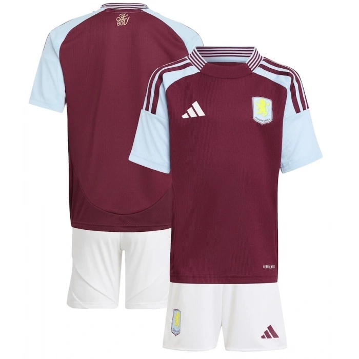 Aston Villa 2024-2025 Çocuk Seti Forma & Şort Home