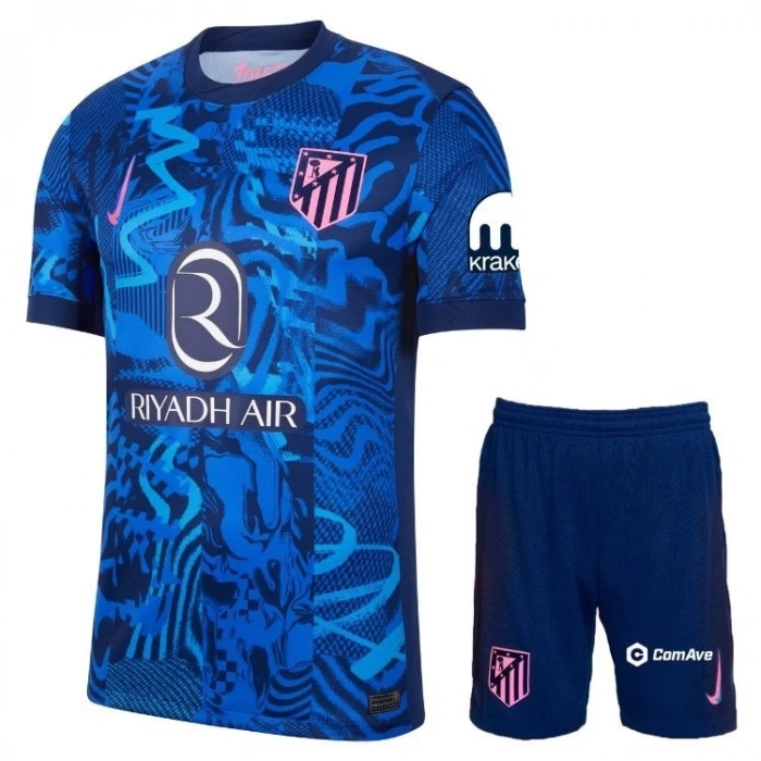 Atletico Madrid 2024-2025 Çocuk Forma & Şort Seti Third